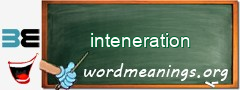 WordMeaning blackboard for inteneration